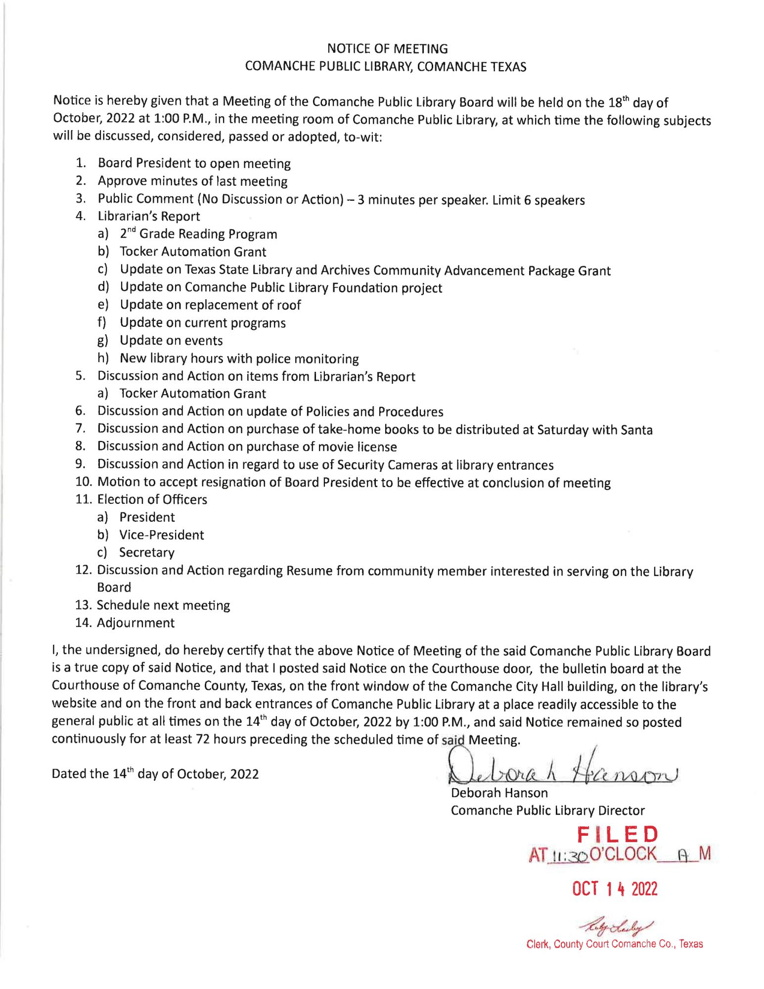 Agenda for meeting 10-18-22 - file stamped notice.pdf.jpg